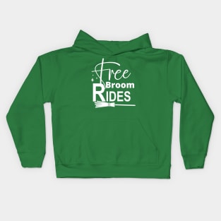 Free Broom Rides. Funny Halloween Design. Witches. Kids Hoodie